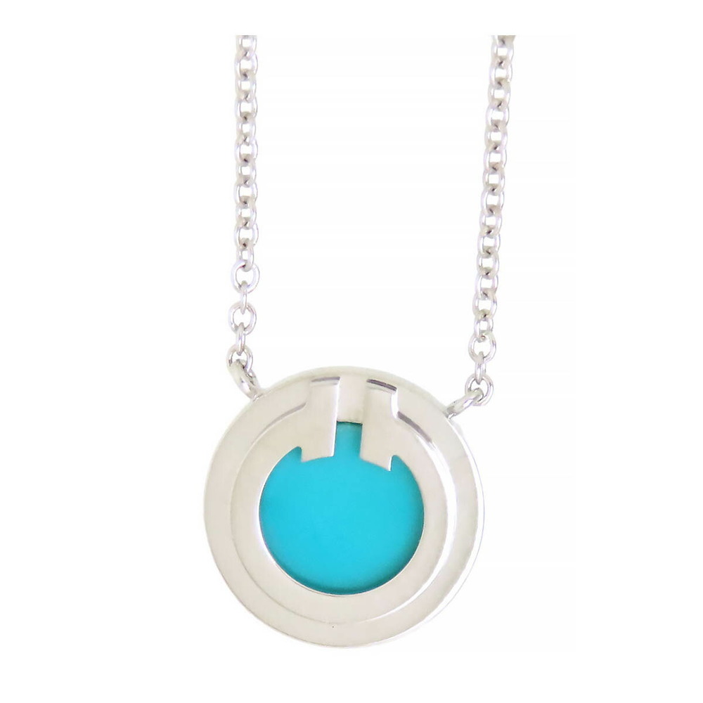 Tiffany T Two Circle Necklace White Gold